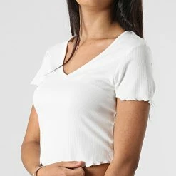 Meilleure affaire 🛒 Top Femme Crop Kika Blanc de Only 🤩