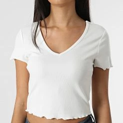 Meilleure affaire 🛒 Top Femme Crop Kika Blanc de Only 🤩 -Promos Only Boutique only 315759 15256816 CLOUD DANCER 20220429T160358 03