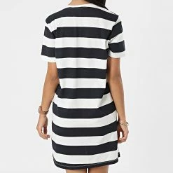 Meilleur prix 💯 Robe Tee 👕 Shirt Femme June Stripe Bleu Marine Blanc de Only 😍 -Promos Only Boutique only 315776 15252599 NIGHT SKY CLOUD DANCER 20220429T161315 04