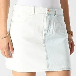 Promo 😉 Jupe Jean Femme Vega Life Blanc Bleu Wash de Only ⌛ 6 Promo 😉 Jupe Jean Femme Vega Life Blanc Bleu Wash de Only ⌛ -Promos Only Boutique only 316455 15256225 LIGHT BLUE DENIM 20220513T160933 03