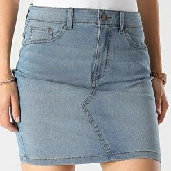 Acheter ✔️ Jupe Jean Femme 15257595 Bleu Denim de Only ⌛ -Promos Only Boutique only 316496 15257595 LIGHT BLUE DENIM 20220513T161052 03
