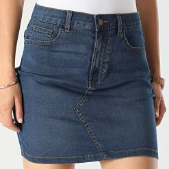 Vente flash 🔥 Jupe Jean Femme 15257595 Bleu Denim de Only 😀 -Promos Only Boutique only 316498 15257595 MEDIUM BLUE DENIM 20220513T161036 03
