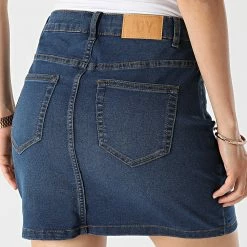 Vente flash 🔥 Jupe Jean Femme 15257595 Bleu Denim de Only 😀 -Promos Only Boutique only 316498 15257595 MEDIUM BLUE DENIM 20220513T161037 04