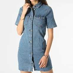 Sortie 🎉 Robe Jean Femme New Sanna Bleu Denim de Only 👏