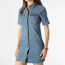 Sortie 🎉 Robe Jean Femme New Sanna Bleu Denim de Only 👏 -Promos Only Boutique only 316502 15253173 MEDIUM BLUE DENIM 20220505T164209 03