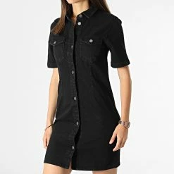 Offres 🥰 Robe Jean Femme New Sanna Noir de Only 👍 -Promos Only Boutique only 316503 15253173 BLACK DENIM 20220505T164304 03