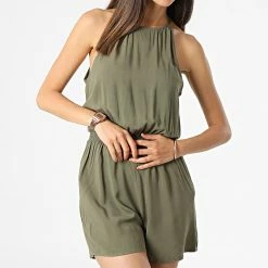 Bon marché 😉 Combishort Femme Nova Life Bleu Vert Kaki de Only 😀