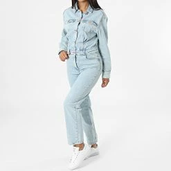 Tout neuf 💯 Combinaison Jean Femme Milla Bleu Denim de Only 😀 -Promos Only Boutique only 319929 15236501 LIGHT BLUE DENIM 20220530T161152 03