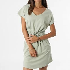 Tout neuf ⭐ Robe Femme Col V Lucia Vert Clair de Only 👏 -Promos Only Boutique only 319959 15261670 DESERT SAGE 20220601T123506 03