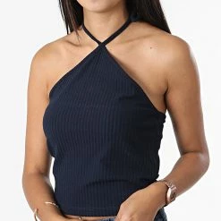 Grosses soldes 😉 Top Femme Crop Emma Bleu Marine de Only ❤️