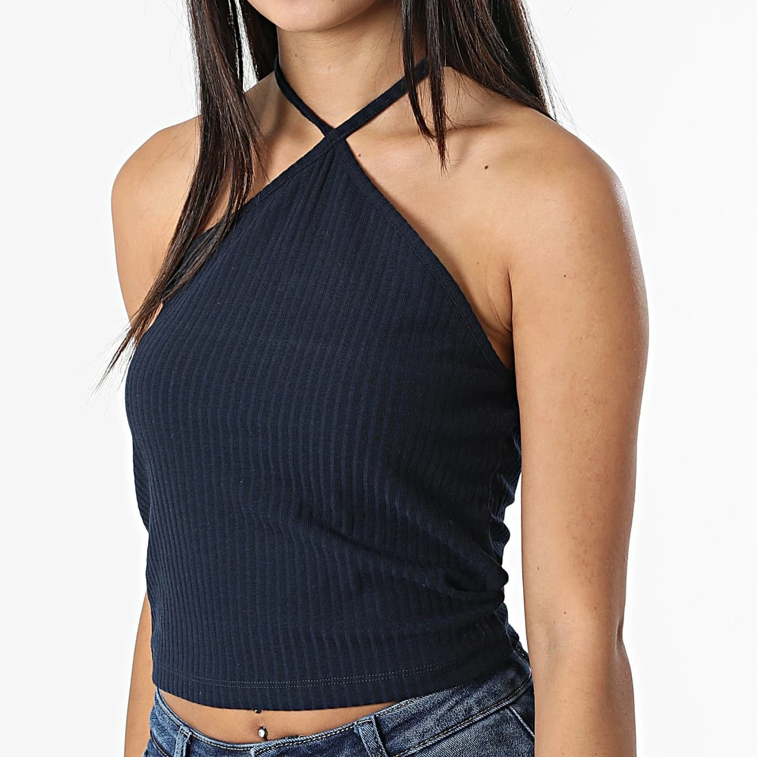 Grosses soldes 😉 Top Femme Crop Emma Bleu Marine de Only ❤️ 3 Grosses soldes 😉 Top Femme Crop Emma Bleu Marine de Only ❤️ – Image 3