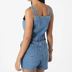 Meilleur prix ⭐ Salopette Short Femme Toby Bleu Wash de Only 🔔 -Promos Only Boutique only 323477 15257248 MEDIUM BLUE DENIM 20220621T135143 04