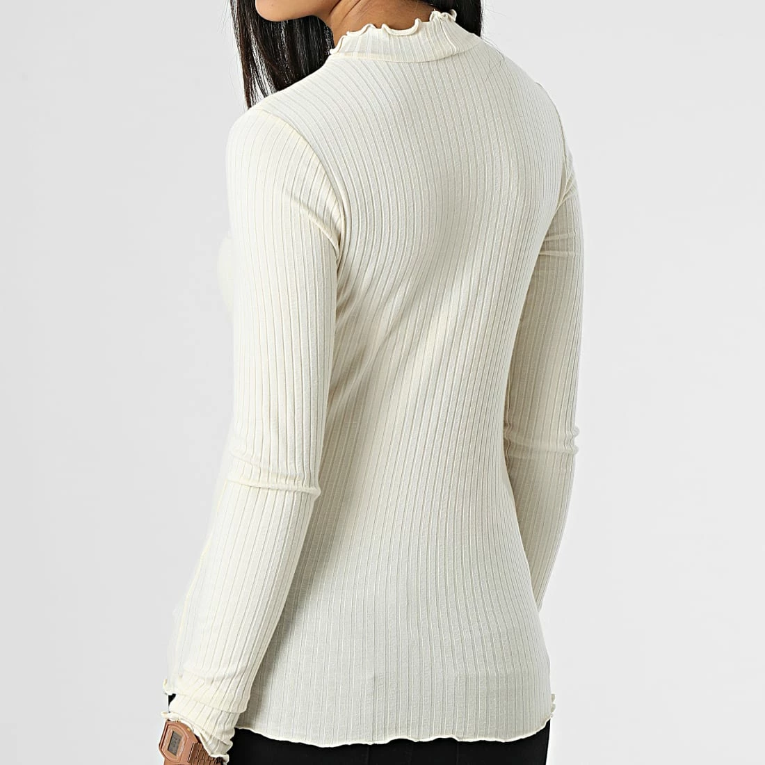 Grosses soldes 👏 Top Manches Longues Femme Fransiska Beige de Only 🔔 4 Grosses soldes 👏 Top Manches Longues Femme Fransiska Beige de Only 🔔 – Image 4