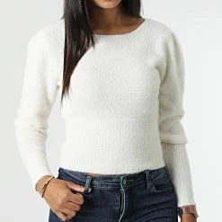 Tout neuf 🤩 Pull Femme Crop Ella Beige de Only 🎁