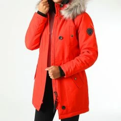 Meilleure vente 😀 Parka Fourrure Femme Liris Rouge de Only 🔥 -Promos Only Boutique only 326909 15213755 RED ALERT 20220930T154936 03