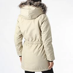 Le moins cher 😍 Parka Capuche Fourrure Femme Iris Beige de Only 🎉 -Promos Only Boutique only 326964 15213755 CROCKERY 20220719T145551 04
