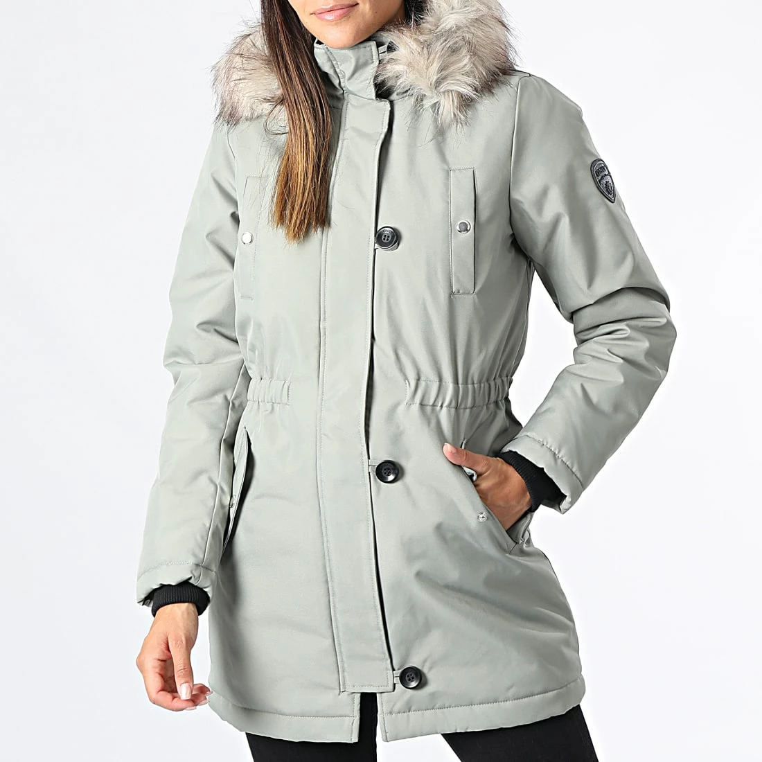 Grosses soldes 🎁 Parka Capuche Fourrure Femme Iris Vert de Only ✨ 1 Grosses soldes 🎁 Parka Capuche Fourrure Femme Iris Vert de Only ✨