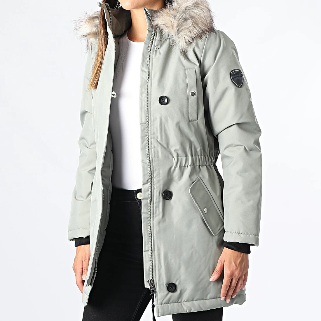 Grosses soldes 🎁 Parka Capuche Fourrure Femme Iris Vert de Only ✨ 3 Grosses soldes 🎁 Parka Capuche Fourrure Femme Iris Vert de Only ✨ – Image 3