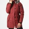 Tout neuf ⭐ Parka Capuche Fourrure Femme Iris Bordeaux de Only 👍