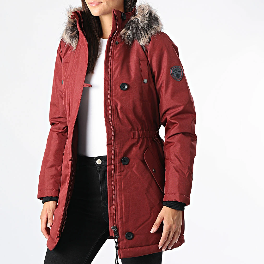 Tout neuf ⭐ Parka Capuche Fourrure Femme Iris Bordeaux de Only 👍 3 Tout neuf ⭐ Parka Capuche Fourrure Femme Iris Bordeaux de Only 👍 – Image 3