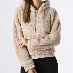 Sortie 👍 Veste Sherpa Femme Anna Beige de Only 😍