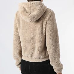 Sortie 👍 Veste Sherpa Femme Anna Beige de Only 😍 -Promos Only Boutique only 327057 15183166 HUMUS 20220719T145702 04