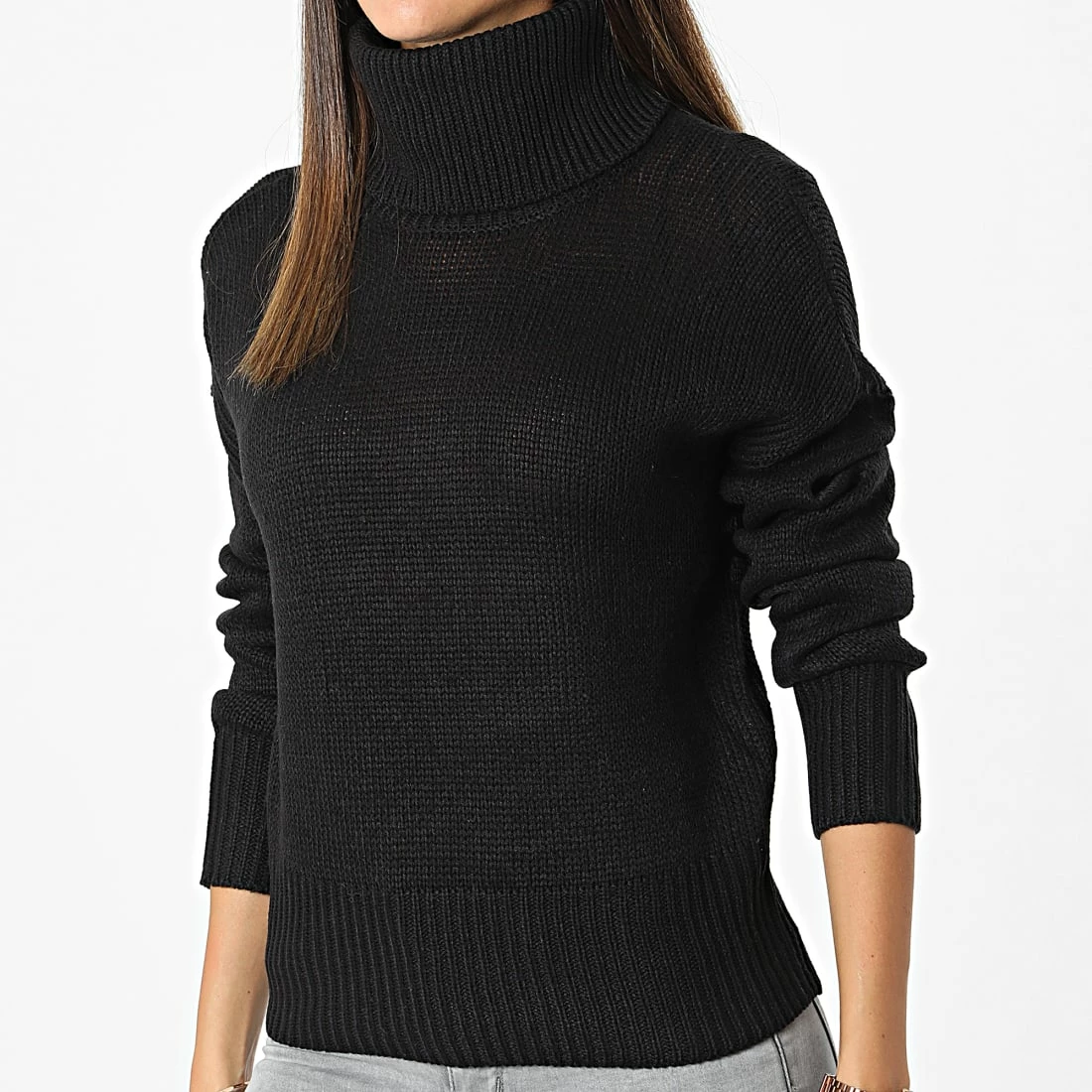Le moins cher 🤩 Pull Col Roulé Nicoya Femme Noir de Only 😀 3 Le moins cher 🤩 Pull Col Roulé Nicoya Femme Noir de Only 😀 – Image 3