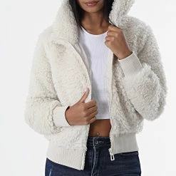 Acheter 😀 Veste Fourrure Femme Ellie Beige de Only 💯 -Promos Only Boutique only 329190 15206222 PUMICE STONE 20220802T161352 03