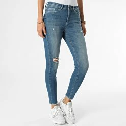 Coupon 🤩 Jean Skinny Femme Blush Bleu Denim de Only 👍 -Promos Only Boutique only 330191 15266184 DARK MEDIUM BLUE DENIM 20220808T160702 03