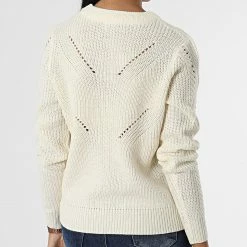 Tout neuf 🌟 Pull Femme Lenette Beige de Only 😍 -Promos Only Boutique only 330413 15266149 EGGNOG 20220811T155825 04