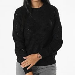 Sortie 🧨 Pull Femme Lenette Noir de Only 🎉