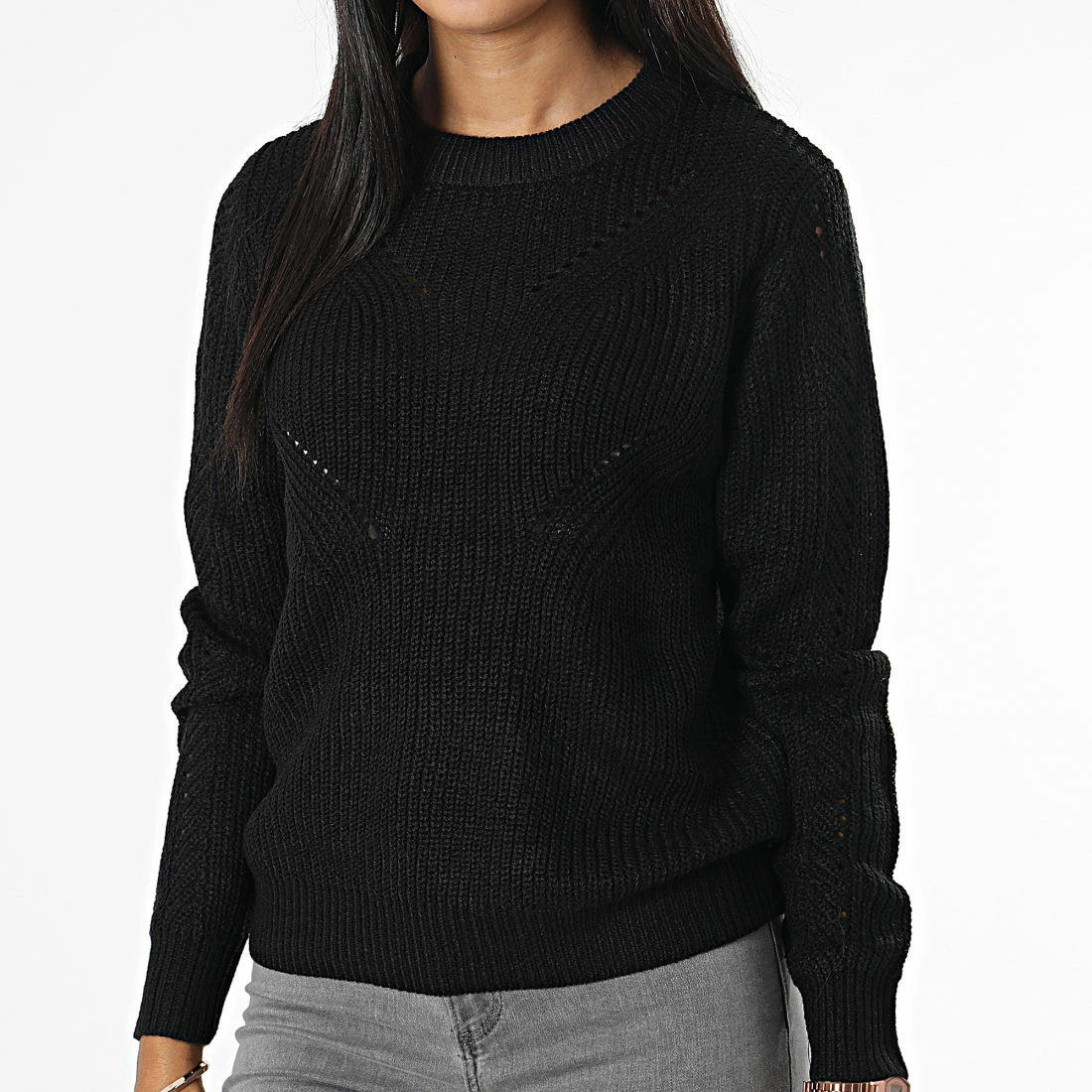 Sortie 🧨 Pull Femme Lenette Noir de Only 🎉 3 Sortie 🧨 Pull Femme Lenette Noir de Only 🎉 – Image 3