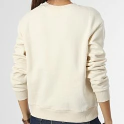 Bon marché ⌛ Sweat Crewneck Femme New York Beige de Only 👏 -Promos Only Boutique only 331554 15221015 WHITE CAP GRAY 20220819T135718 04