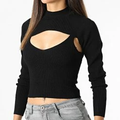 Offres 🛒 Ensemble Pull Femme Sibba Noir de Only 😉 -Promos Only Boutique only 331558 15265089 BLACK 20220823T145255 03