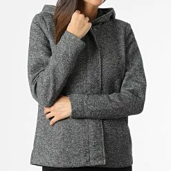 Top 10 🔔 Veste Zippée Capuche Femme Sedona Gris Anthracite Chiné de Only 🔔