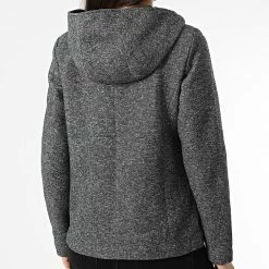 Top 10 🔔 Veste Zippée Capuche Femme Sedona Gris Anthracite Chiné de Only 🔔 -Promos Only Boutique only 331565 15186683 DARK GREY MELANGE 20220823T144616 04
