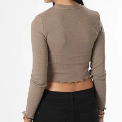 Bon marché ✔️ Tee 👚 Shirt Manches Longues Crop Femme Kitty Marron de Only ⭐ 7 Bon marché ✔️ Tee 👚 Shirt Manches Longues Crop Femme Kitty Marron de Only ⭐ -Promos Only Boutique only 333656 15210610 CARIBOU 20220906T144818 04