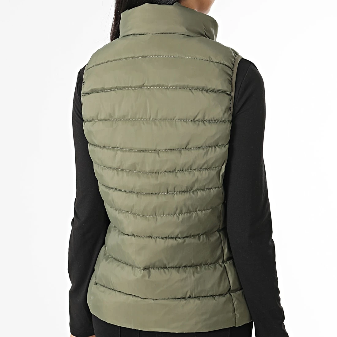 Tout neuf 🌟 Doudoune Sans Manches Femme New Claire Vert Kaki de Only 👏 4 Tout neuf 🌟 Doudoune Sans Manches Femme New Claire Vert Kaki de Only 👏 – Image 4