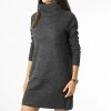 Meilleur prix 🛒 Robe Pull Col Roulé Femme Jana Gris Anthracite de Only 👍