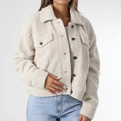 Sortie 🛒 Veste Polaire Femme Telma Beige de Only 😍