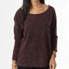 Budget 🧨 Pull Femme Alba Bordeaux de Only ✔️
