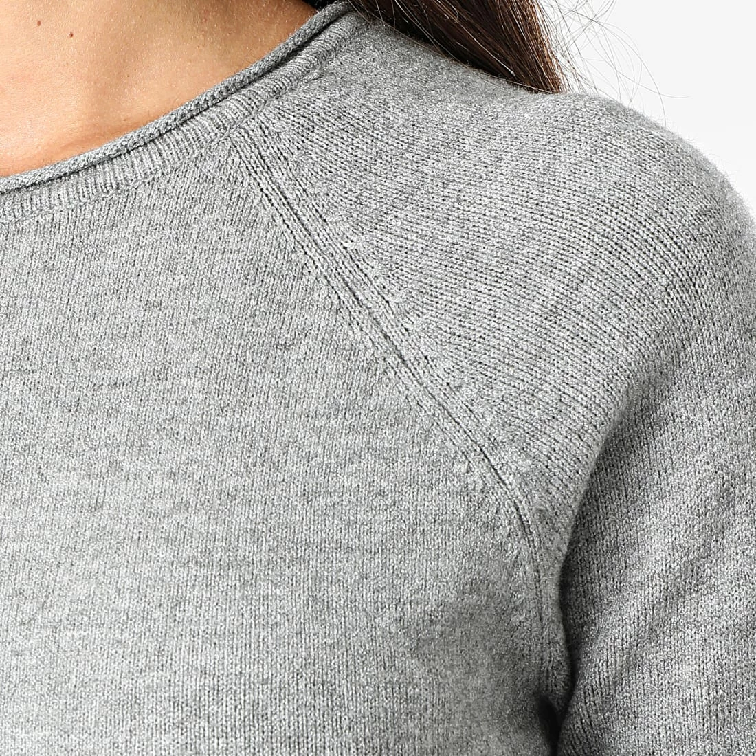 Promo 🎉 Robe Pull Femme Lillo Noir Gris Chiné de Only 👏 2 Promo 🎉 Robe Pull Femme Lillo Noir Gris Chiné de Only 👏 – Image 2