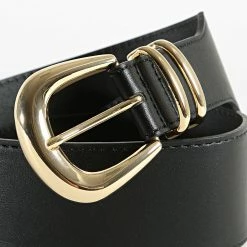 Sortie 🤩 Ceinture Femme Joy Noir Doré de Only 🤩 -Promos Only Boutique only 335288 15273819 BLACK GOLD BUCKL 20220908T152505 02