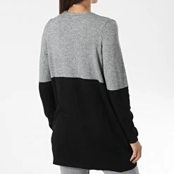 Coupon 😀 Cardigan Femme Queen Noir de Only 🛒 -Promos Only Boutique only 335367 15158746 MED GREY MEL W BLK 20220928T154446 04