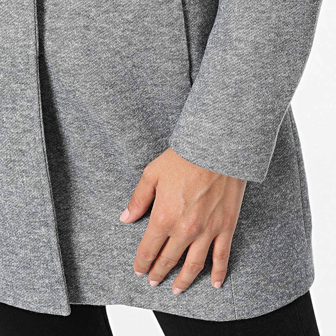 Meilleure vente 🎉 Manteau Capuche Femme Sedona Gris Chiné de Only 🎁 2 Meilleure vente 🎉 Manteau Capuche Femme Sedona Gris Chiné de Only 🎁 – Image 2