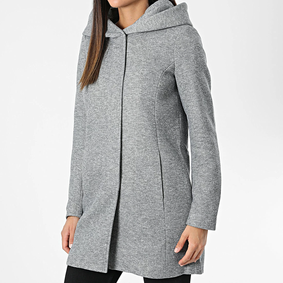 Meilleure vente 🎉 Manteau Capuche Femme Sedona Gris Chiné de Only 🎁 3 Meilleure vente 🎉 Manteau Capuche Femme Sedona Gris Chiné de Only 🎁 – Image 3