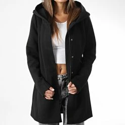 Coupon ⌛ Manteau Capuche Femme Sedona Noir de Only ✔️ -Promos Only Boutique only 335372 15142911 BLACK 20220920T160443 03