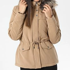 Acheter 😉 Parka Capuche Fourrure Femme Starline Beige de Only ⭐