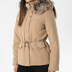 Acheter 😉 Parka Capuche Fourrure Femme Starline Beige de Only ⭐ -Promos Only Boutique only 335374 15207701 TIGERS EYE 20220928T154048 03