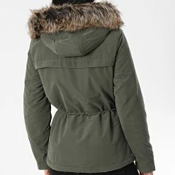 Tout neuf 🛒 Parka Capuche Fourrure Femme Starline Vert Kaki de Only 💯 -Promos Only Boutique only 335375 15207701 FOREST NIGHT 20220928T154104 04